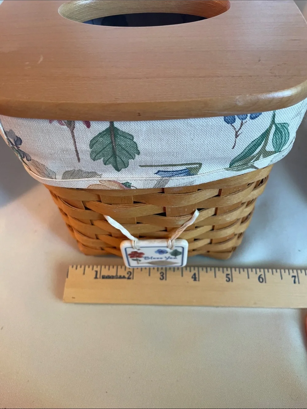 Longaberger, tall tissue basket
